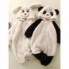 Baby Winter Jumpsuit Overall Panda Hooded Romper Keep Warm Boy Girl Soft Pajamas