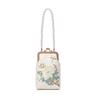 Cheongsam Banquet Bag Antique Style Embroidery Flower Clutch Vintage Elegant Mother'S Handbag With Fake Foot Chain For Women