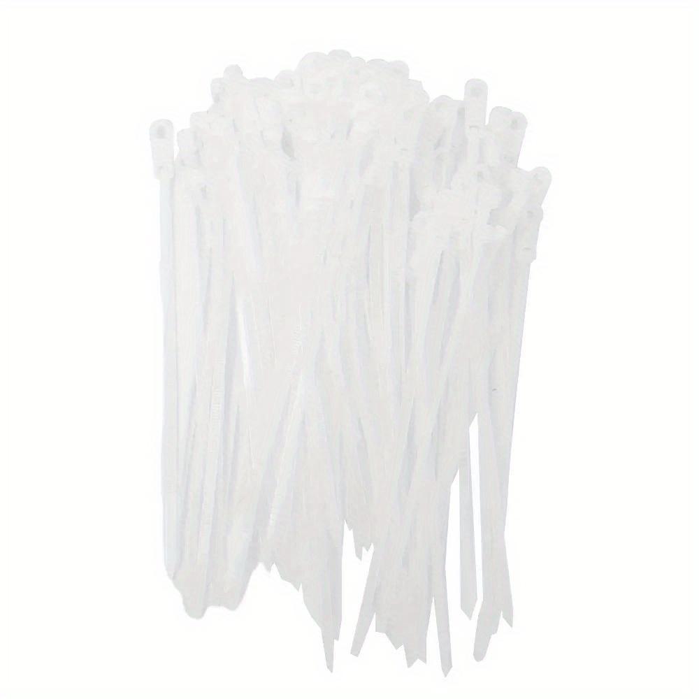 100pcs Creative Nylon Cable Ties with Screw Mounting Holes, Self-Locking Loop Strapping, DIY Office Cable Harness Organizer