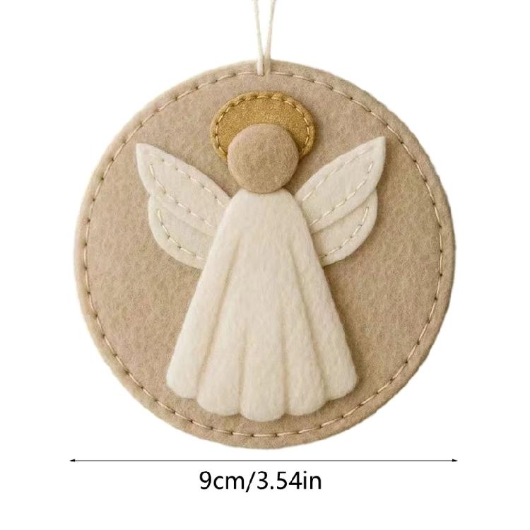 Nativity Scene Felted Craft Ornament Set With Instructions Religious Themed Embroidery Supplies For Christmas Decoration