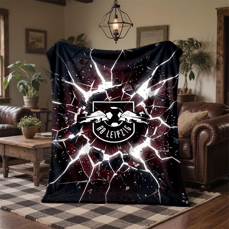 RB Leipzig Football Print Flannel Blanket Soft Warm Sofa Bed Throw Blanket For Home Office Bedroom