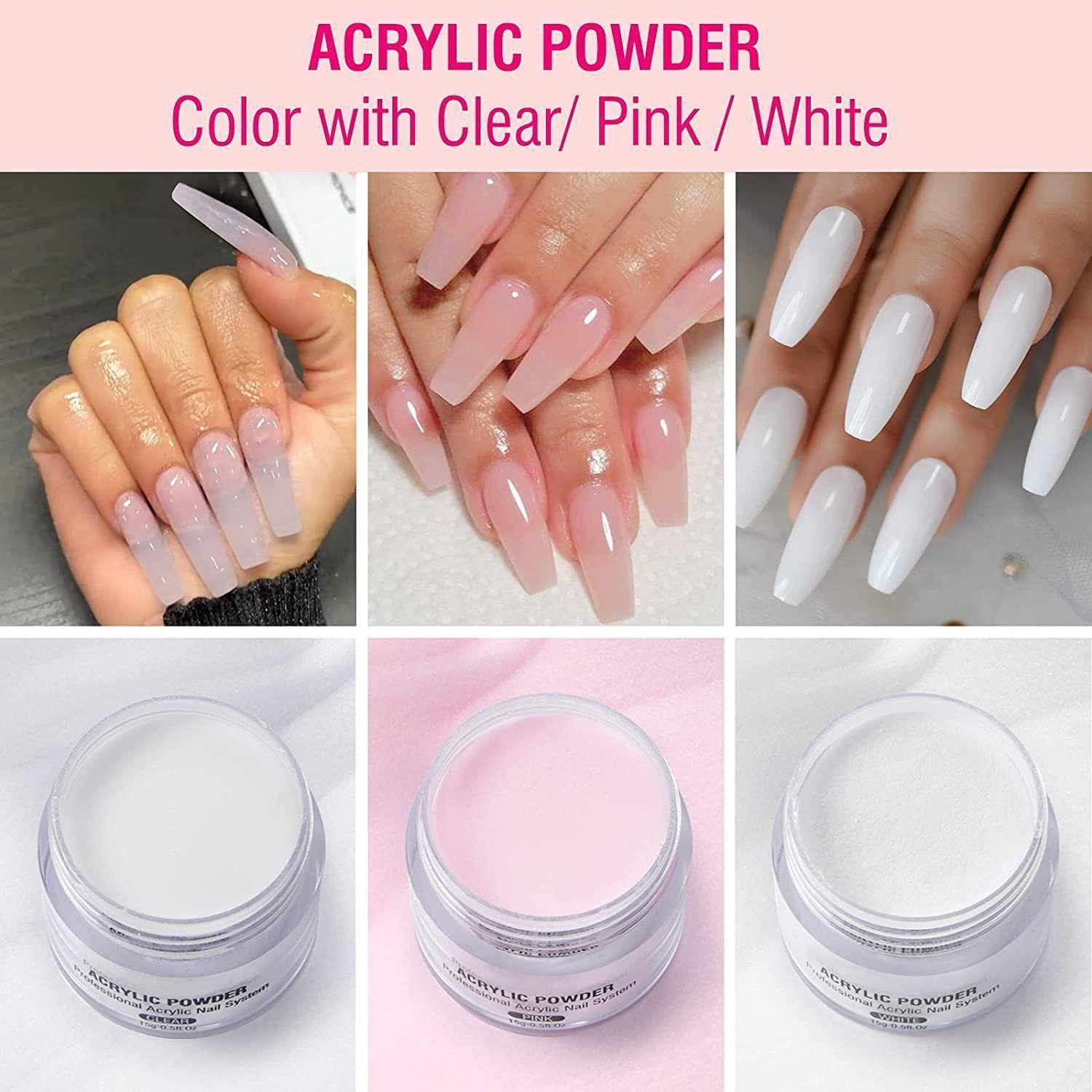 15ml/30g High-Quality Acrylic Nail Art Sculpting Powder with Diamond Adhesion 10G White