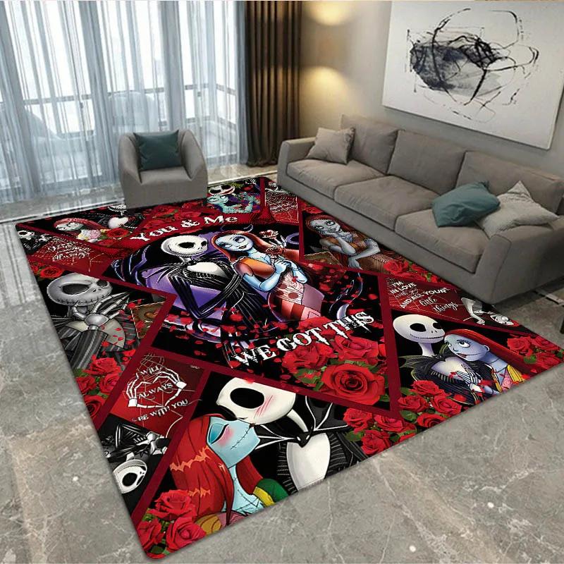 Halloween The Nightmare Before Christmas Teppich Wohnzimmer Schlafzimmer Teppich Rutschfester Teppich Zuhause Schlafzimmer Dekoration Geburtstagsgeschenk