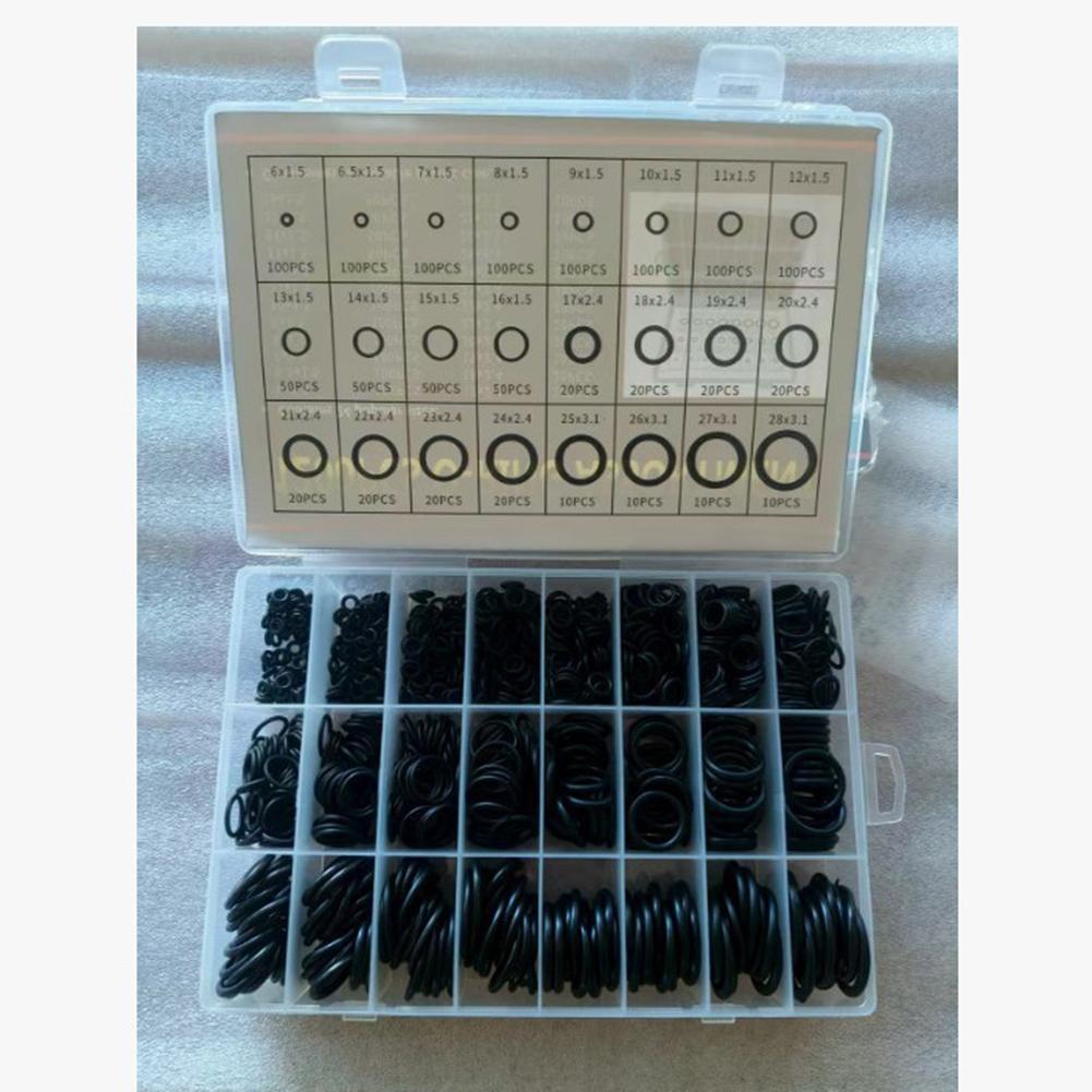 

1200 шт./коробка Набір ущільнювальних кілець Гумовий набір ущільнювальних кілець Стійкий до олії Високотемпературний Різних розмірів Ущільнювальне кільце Полірувальний інструмент A China Mainland