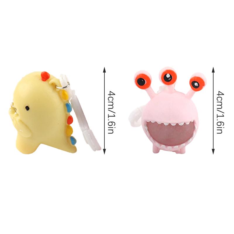 Dinozaur din desene animate Squeeze Bubble Monster Stress Relief Jucărie Breloc Squeeze Pinch Ball Jucărie Squishy