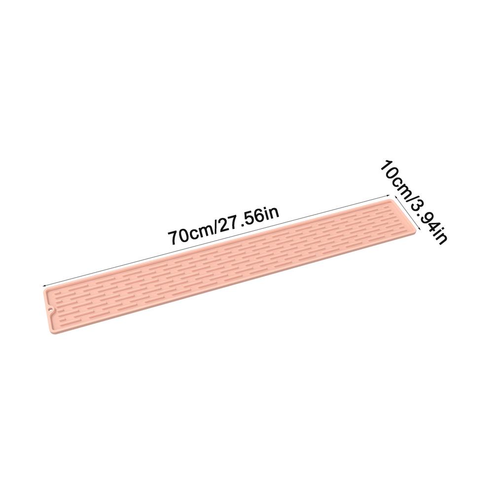Kitchen Counter Drainer Waterproof Draining Mat In Silicone Easy To Clean Smooth Silicone Mat For Kitchen Sink Bathroom Bedroom