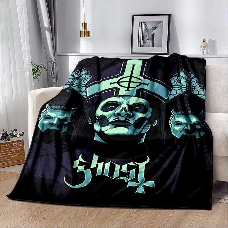 29 Stil Ghost Band Papa Emeritus Heavy Metal Dunkel Weiche Plüschdecke, Flanell Überwurfdecke für Wohnzimmer Schlafzimmer Bett Sofa