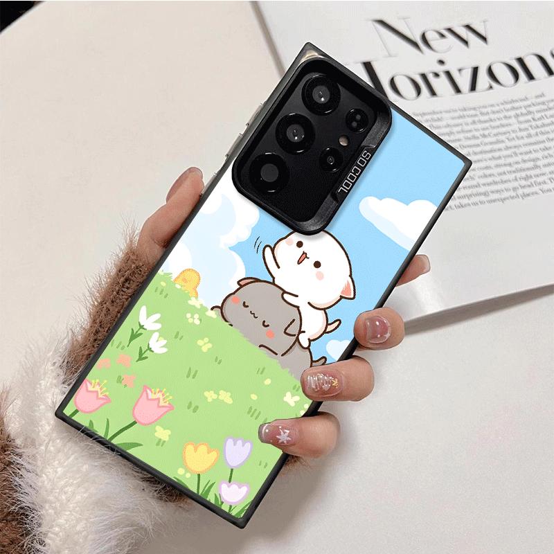 Cartoon Cute Peach Goma Shockproof Phone Case for Samsung Galaxy S26 Edge S25 Ultra S24 FE S23 Plus S21 Cover Anti Fall Fundas