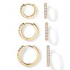 Luxury Women's Gold-Plated Round Zirconia Fashion Earrings