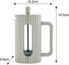 Zaparzacz do herbaty kawy szklany French Press 600 ml zielony KLAUSBERG KB-7750