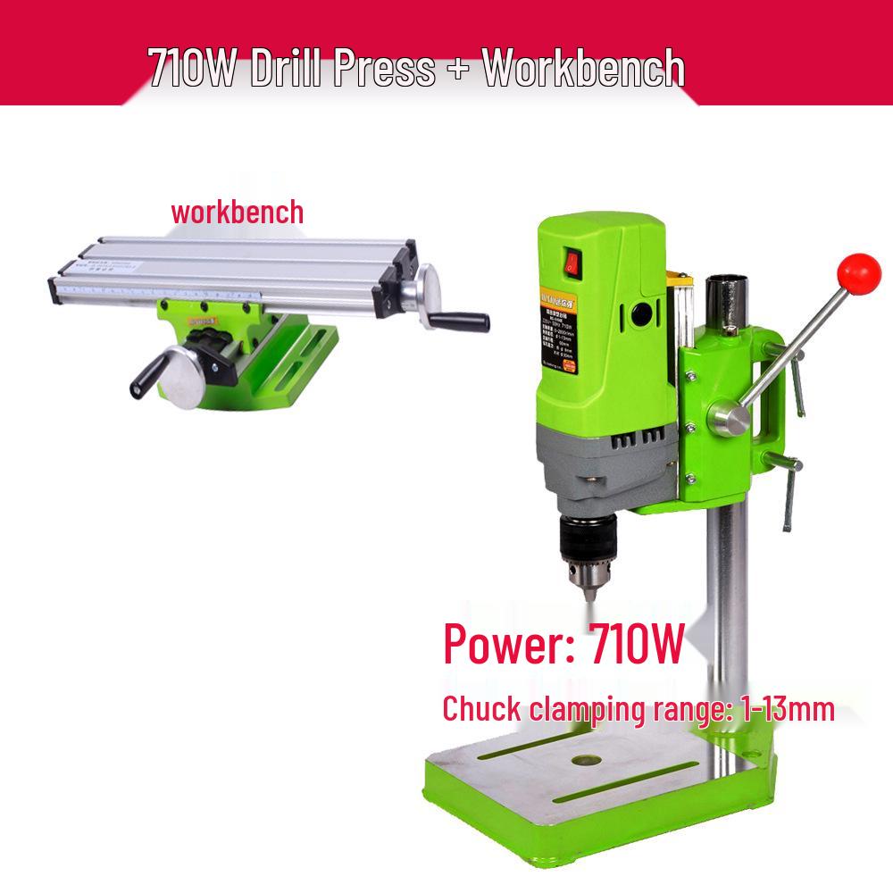Compact Multi-Functional Precision Bench Drill for Woodworking and Crafts