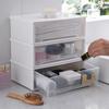 Desktop Pull-out Organizer Jewelry Storage Box with Stackable Single-layer Drawer Design for Bracelets and Necklaces