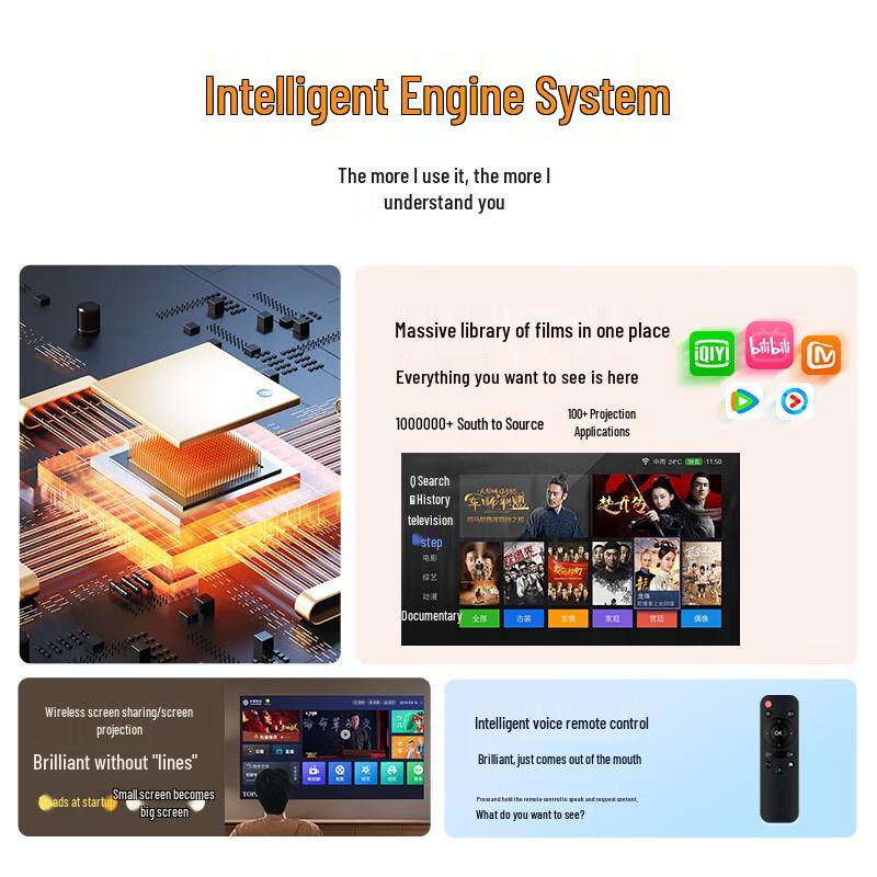 Konka H4pro Gimbal Smart Home Projector (CN version)
