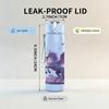 1PC Purple Pegasus Flying Fantasy Print 750ml Color Plastic Sports Water Bottle Leakproof Flip Straw Lid Suitable for Sports Office Home Use