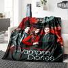 Coperta in Flanella con Stampa Vampire Diaries Alta Qualità Calda Confortevole Coperta per Tutte le Stagioni Perfetta per Regali Decorazione Casa