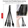 15cm Short 3 In 1 USB Charge Cable for iPhone 1514 13 12 Pro Fast Charge Micro USB Type C Cable for Samsung Multi Charge Cord