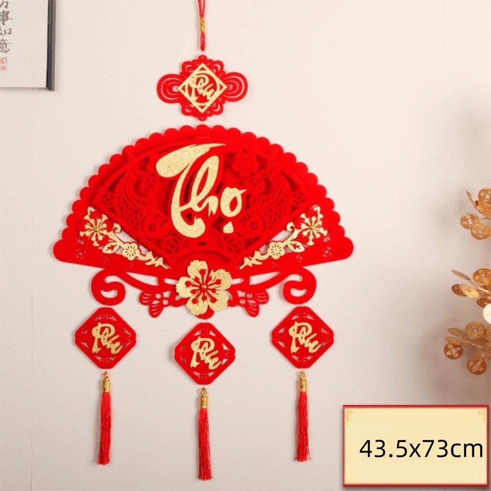 

Felt Fabric Spring Festival Hanging Vietnamese Lunar New Year Wall Hanging Ornament Home Decor 4