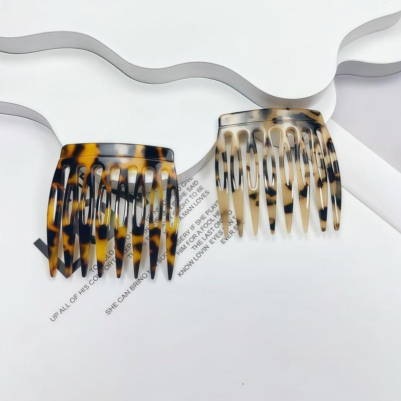French Style Small Hair Comb Clip Simple Acetic Acid Hair Styling Accessories for Women Girls Tangle-free Broken Hair Fixed Clip