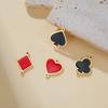Cazador Enamel Poker Cards Charms for Jewelry Making Stainless Steel Gold Color Spade Pendant for Necklace Bracelet Accessories