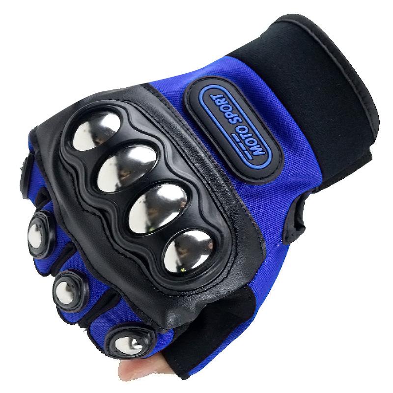 Tactical Gloves Stainless Steel Shell Half-finger Gloves Outdoor Sports Anti-drop Men's Thin Fighting Boxing Motorcycle Riding