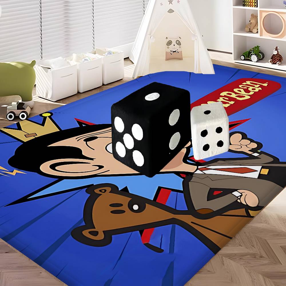 Funny Cartoon Mr. Bean Entrance Door Mat Washable Non-Slip Living Room Sofa Chairs Area Mat Kitchen Welcome Doormat
