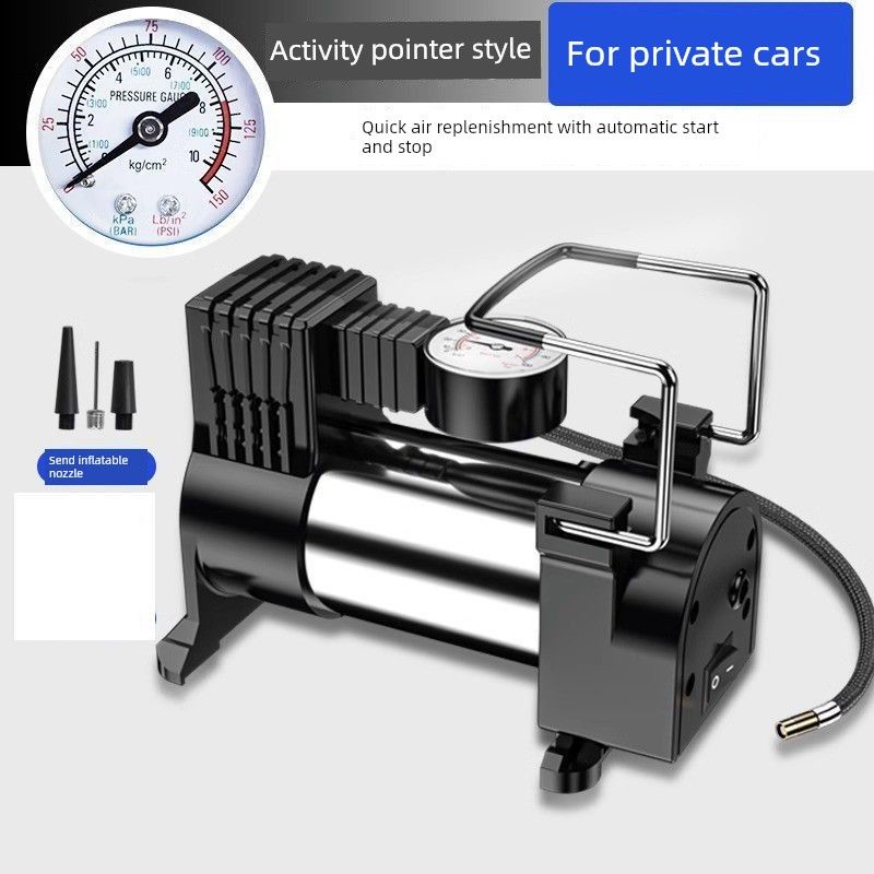 

and Japanese Imported Technology Car-Mounted Air Pump, Dual-Cylinder High-Pressure Tire Electric Pump for Small Cars, Portable and Multi-Functional Motor 16-Cylinder Color Box