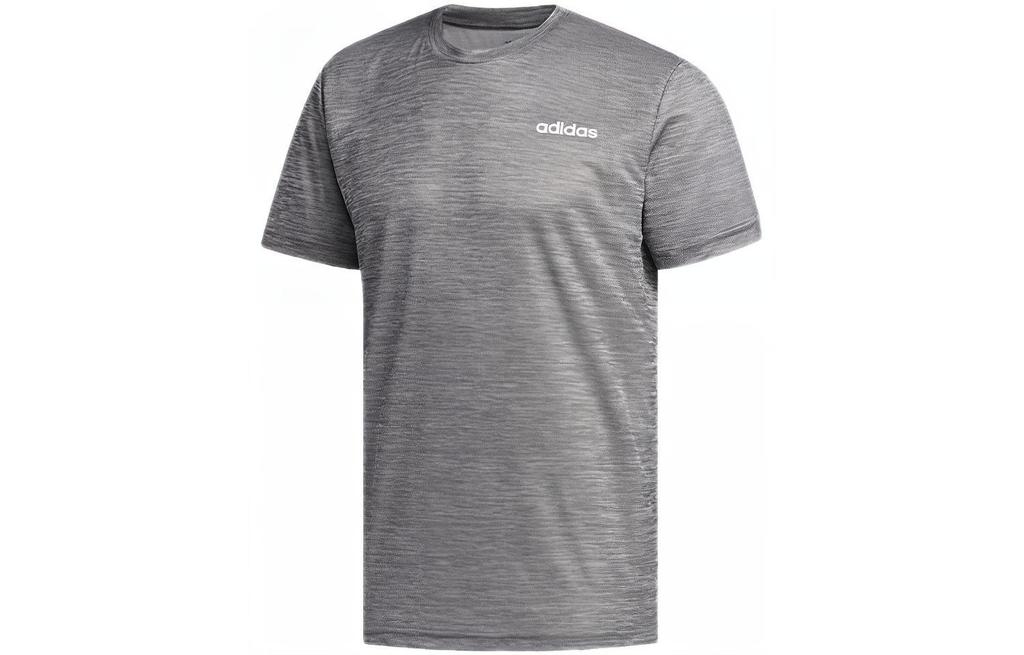 adidas T Shirts Men's Gray Crew Neck Moderate Straight Fit FL0323