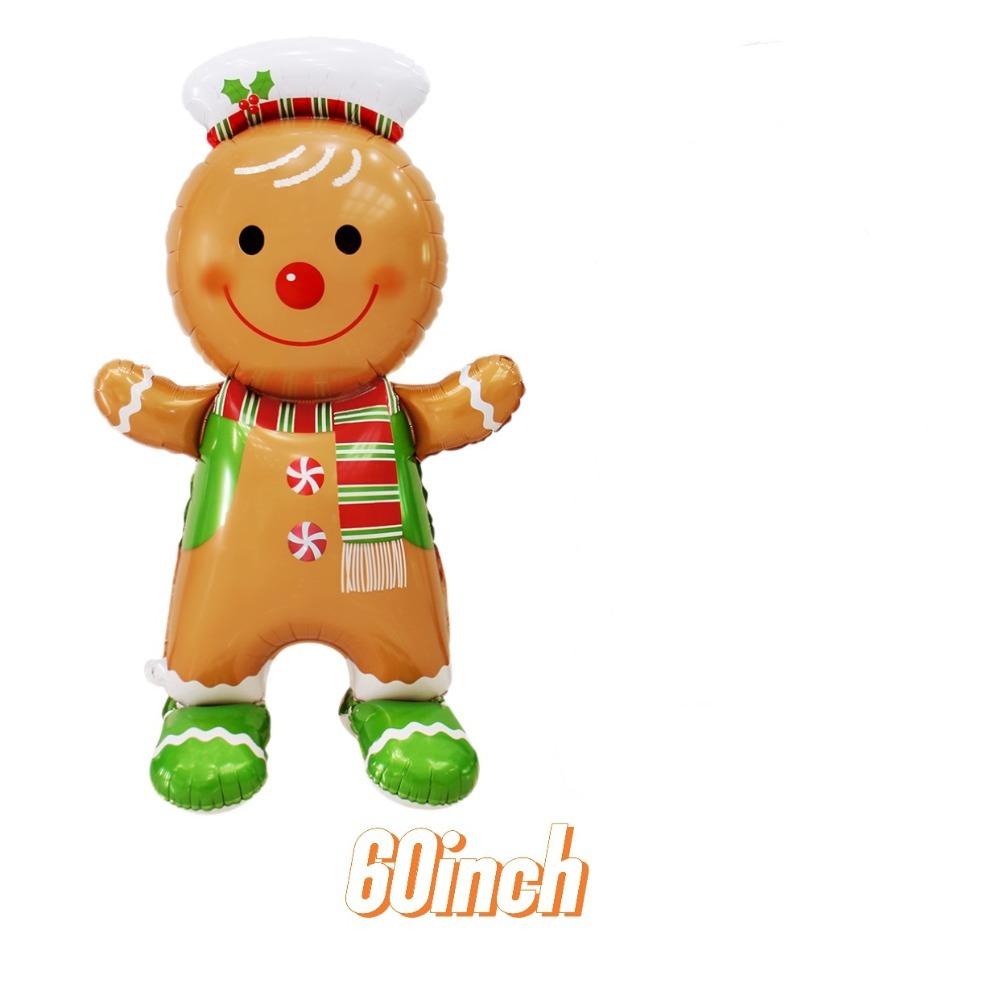 Giant Santa Claus Christmas Inflatable Foil Balloons Standing Balloons Home New Year Party Supply