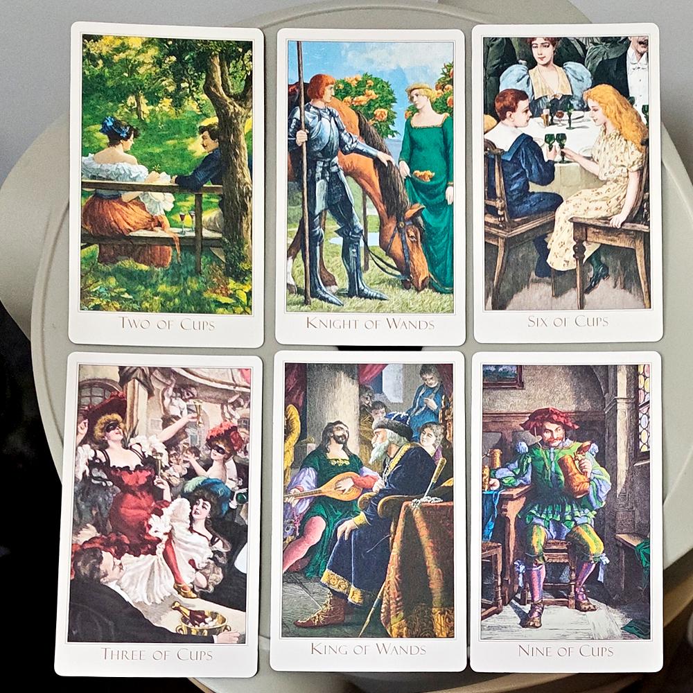 The Victorian Romantic Tarot Deck - 78 Pcs Elegant 19th Century Art Tarot Cards 12*7cm In Rigid Box, Double-embossed Cardstock