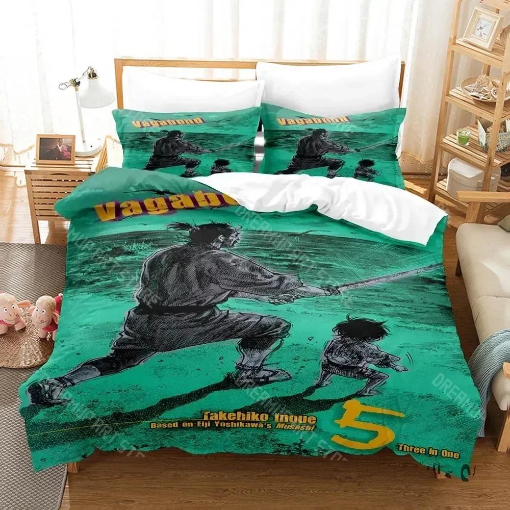 Vagabond Bedding Set Single Twin Full Queen King Size Bed Set Aldult Kid Bedroom Duvetcover Sets 3D  Anime bed sheet set