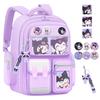 EZGETOP Schulrucksack Wasserdicht 43x32x17cm Großes Fassungsvermögen Mehrere Fächer Lila