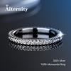 100% Passender Diamanttester Stift Moissanit Ring Passend Hochzeits Diamantband für Damen 925 Sterlingsilber Damen Einzelner Schwanzring