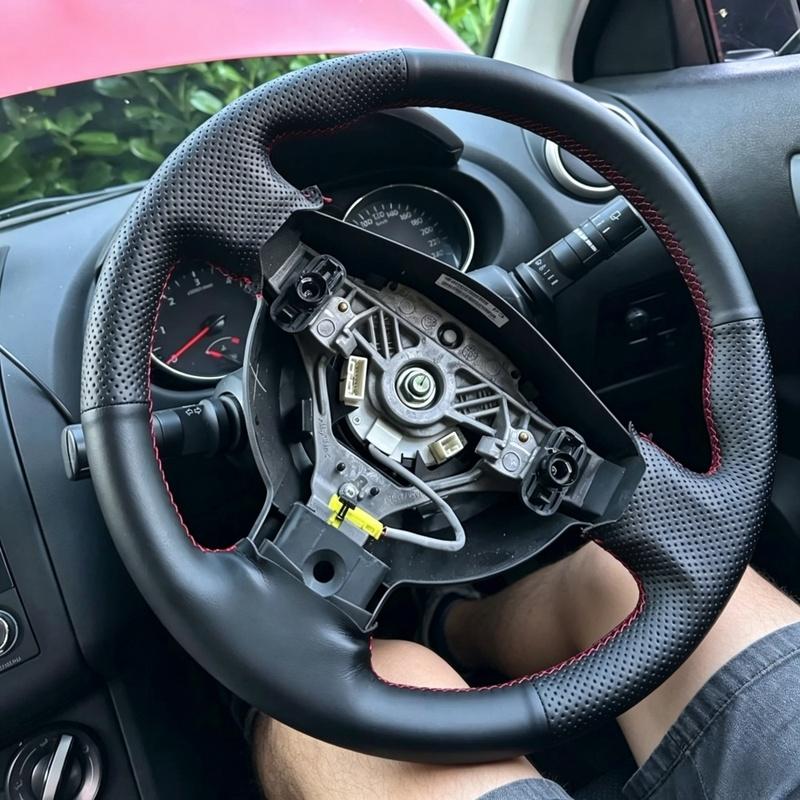 Hand Stitched Artificial Leather Steering Wheel Cover For Nissan Qashqai 2007-2015 Rogue X-Trail 2008-2013 Sentra 2007-2012