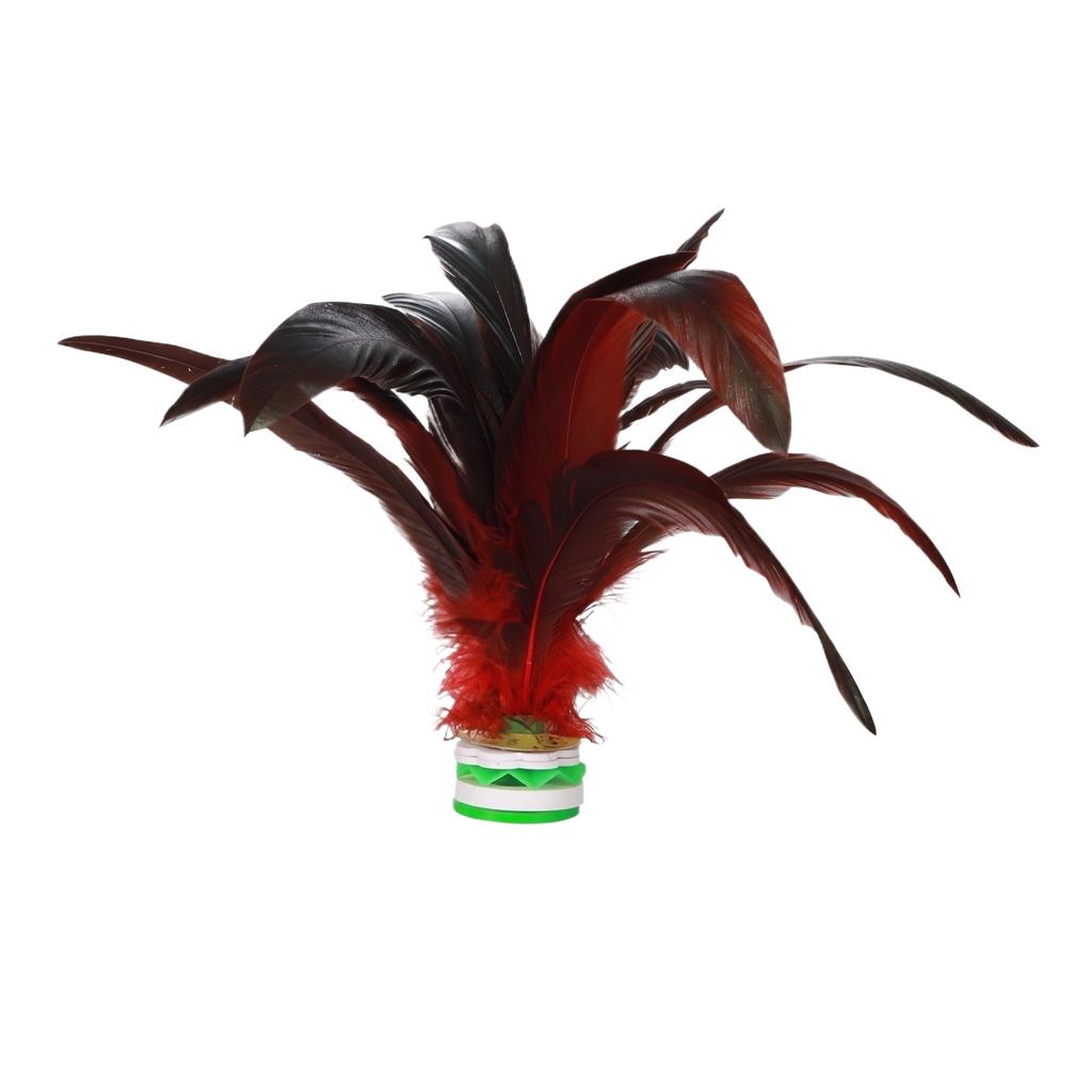 Traditional Feather Shuttlecock for Jianzi Foot Kick Game Durable Handmade Sports Training Equipment with Natural Feathers and Weighted Base