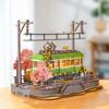 Sakura Journey Wooden Assemble Car Eco-friendly 3D Wooden Puzzle for Kids Funny Toys Building Block Kits