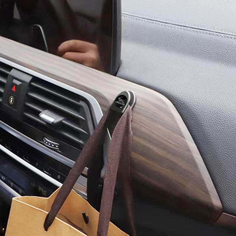 2/4 szt. Mini haczyki do samochodu Haczyki do przechowywania kabli USB, ładowarek, słuchawek, kluczy Towary samochodowe Do Jaguar XF XE XJ XJ8 X351 F Pace X Type F Type Naszyjnik Nożyczki Ubrania Brelok