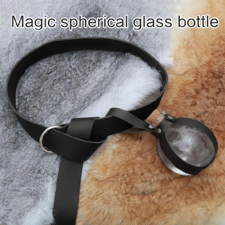 Mittelalterliche Zaubererflasche Glasflasche mit Korken Dunkle magische Trankflasche für Halloween