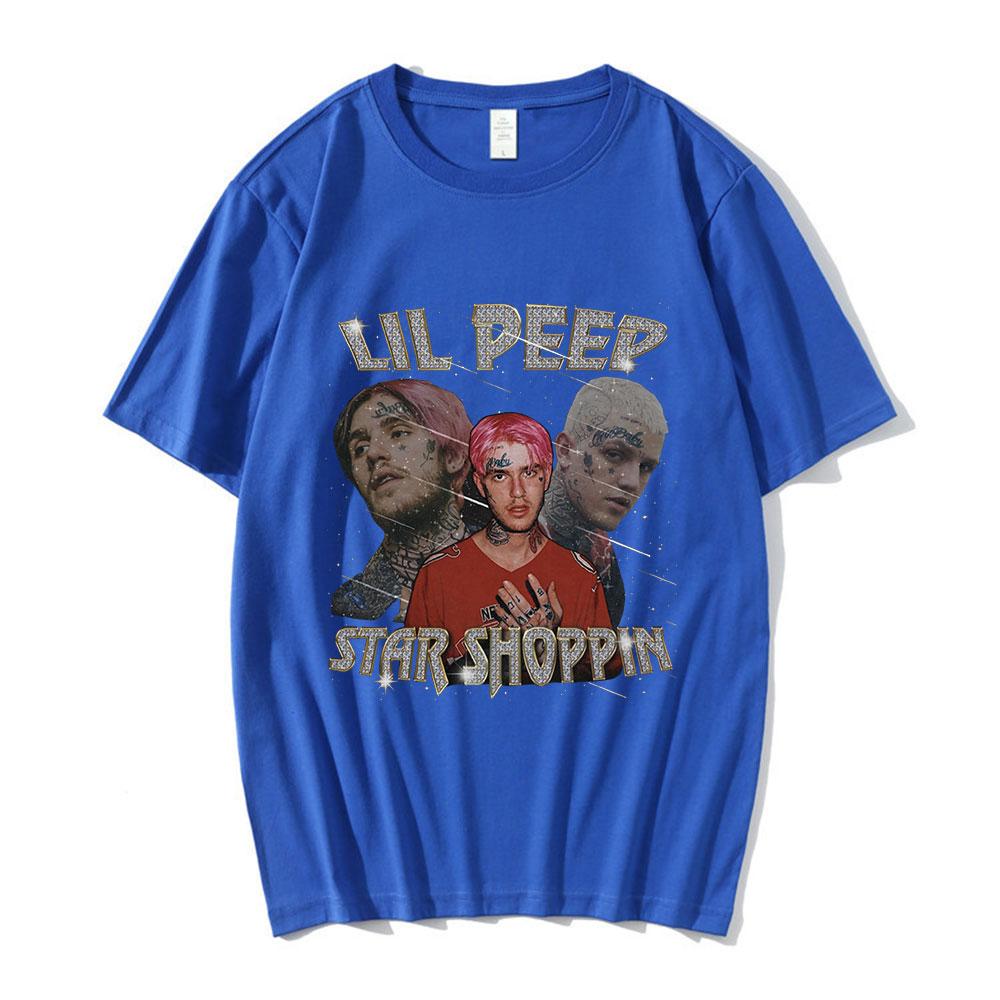 Rapper Lil Peep Graphic Tshirt Unisex Women Fashion Vintage Hip Hop T Shirt Couples Casual Cotton Oversized Short Sleeve TShirts