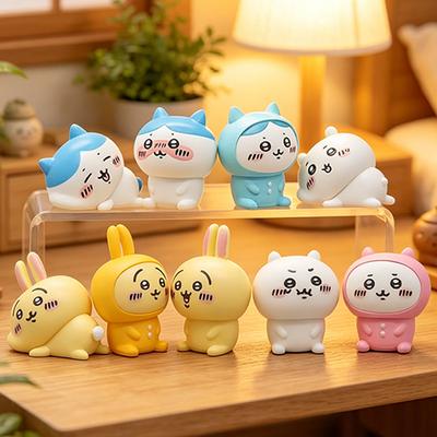 IN Stock Chiikawa 36pcs Cute Usagi Hachiware Car Ornaments Cartoon Characters Desk Office Home Furnishings Collection Gifts