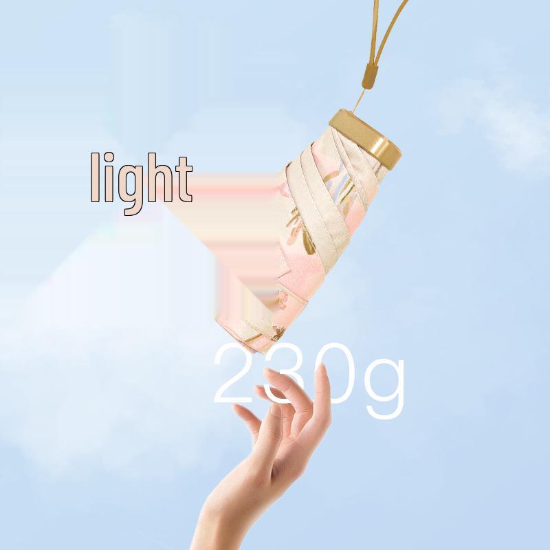 Zhi Retro Cherry Six-Fold Dual-Use Sunscreen Umbrella