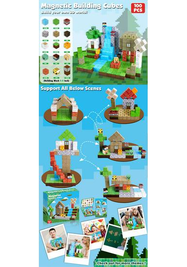 Magnetic Forest Building Blocks: Educational Toy Set for Children