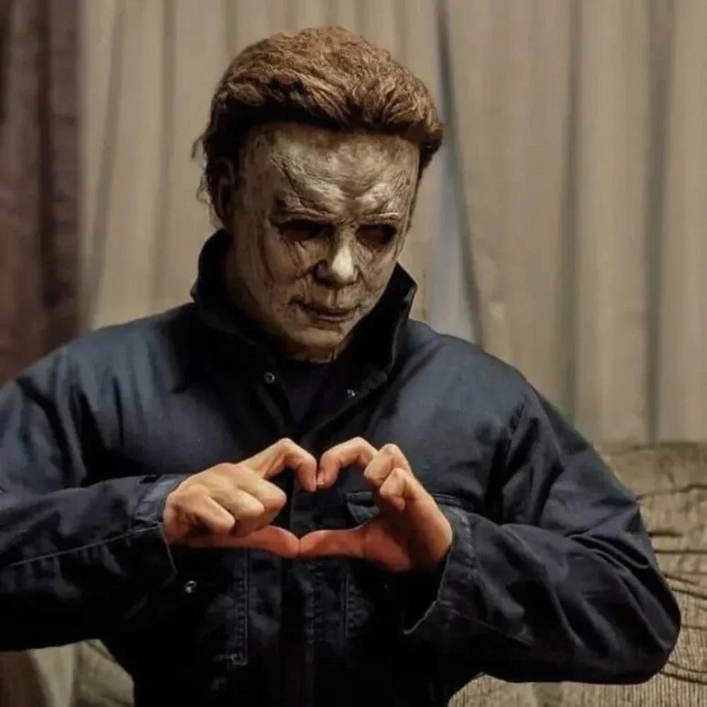 Halloween Michael Myers Killer Mask Bloody Latex Horror Cosplay Prop Unisex Costume Accessory