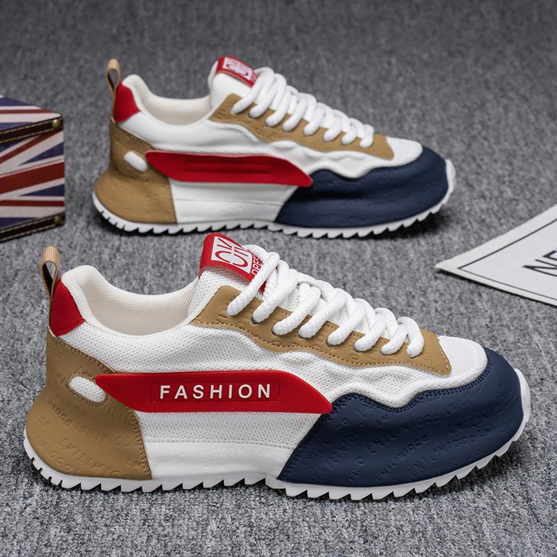 Chunky Sneakers Plus Size 45 46 47 48 Mens Designer Sports Shoes Fashion Casual Leather Fabric Increased Internal Platform Shoes