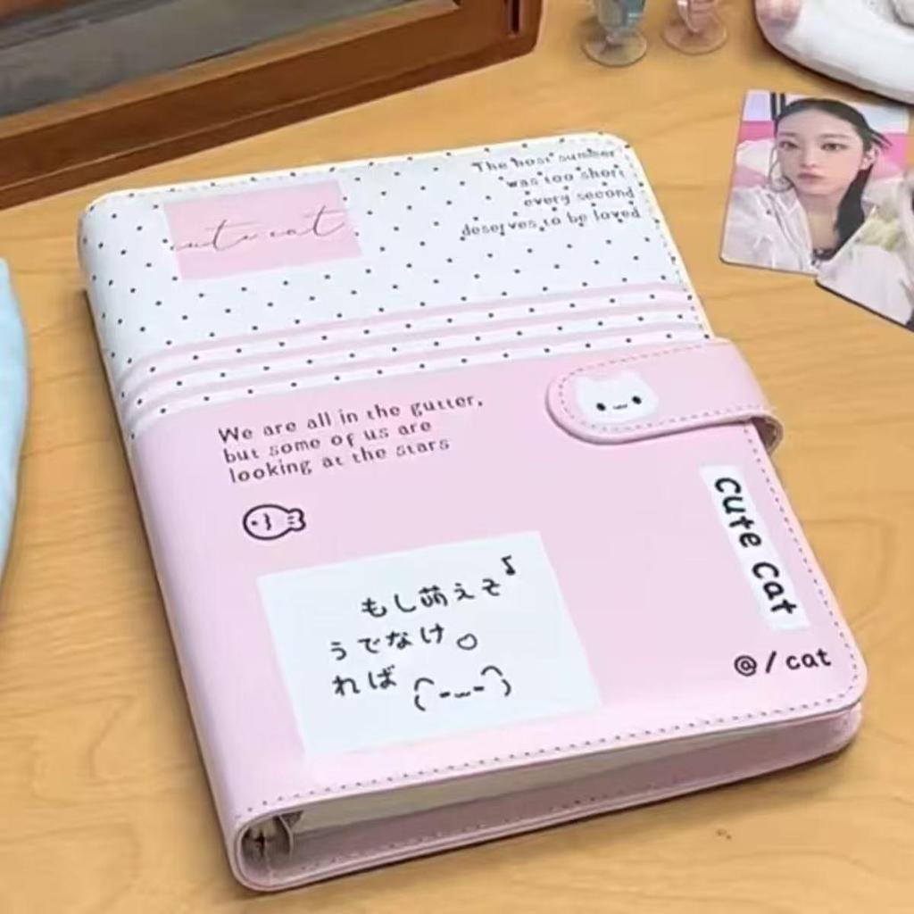 PU Leather Dog A5 Four-Grid Detachable Card & Photo Storage Album Binder