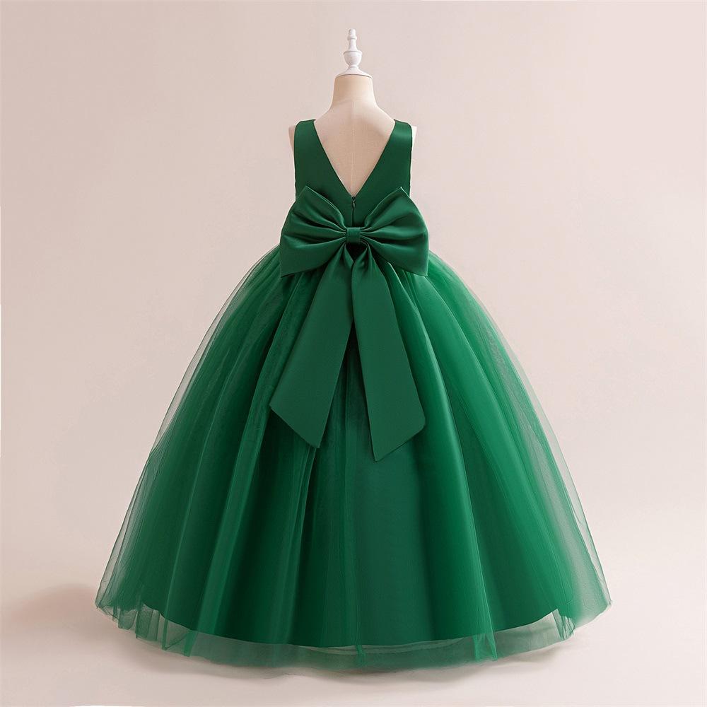Christmas Dress Tulle Flower Girls Dress for Wedding Party Child Princess Pageant Long Gown Kids Dresses for Girls Formal Evening Clothes