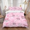 3pcs My Melody and Little Twin Stars Pattern Bedding Three-Piece Set (No Fillings), This Printed Bedding Set Is Soft and Comfortable H072