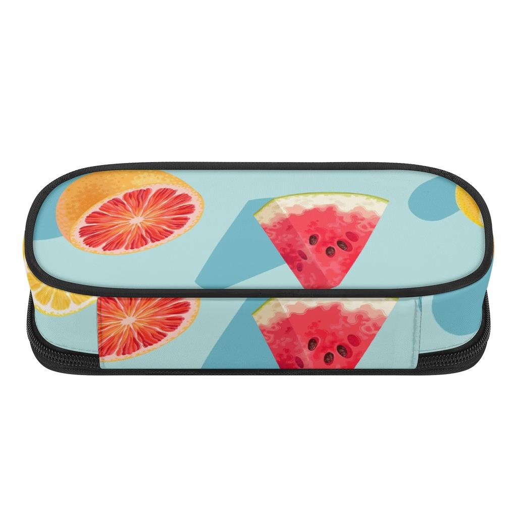 Pen Case Portable Durable 300D Polyester Full Zipper Closure with Pen Slots Mesh Pocket and Spacious Main Compartment for Students