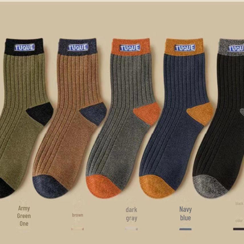 Verdickte Deo-Sportsocken für Herren in mittlerer Länge – atmungsaktiv, schweißabsorbierend, für alle Jahreszeiten