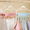 6 Clips Folding Clothes Hanger Space-Saving Portable Drying Rack Sock Clip  Dormitory