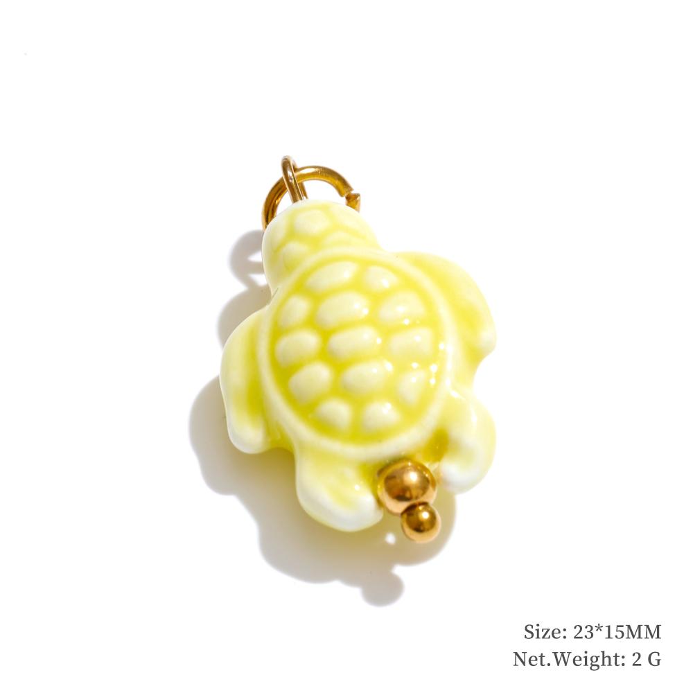

Yhpup 1PC Fashion Enamel Fish Turtle Flower Insect Stainless Steel Charm DIY Accessories Making Necklace Bracelet Jewelry